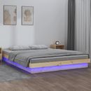 Base de marco de cama tamaño King de madera moderna 150 X 200 cm con luces LED camas de madera