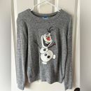 Disney Sweaters | Disney Olaf Sequin Sweater -Size M | Color: Gray/White | Size: M