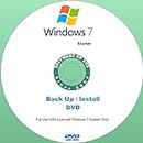 Replacement Install DVD for Windows 7 Starter with SP1