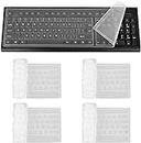 Fulaicai 4 PCS Keyboard Cover, Ultra Thin Clear Keyboard Cover Skin Protector Silicone Keyboard Protector for Desktop Computer with Standard Size Keyboard