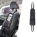 URAQT Car Organisers, Car Seat Side Storage Bag with 3 Pockets, Front Seat Mesh Hanging Bag for Auto Small Items, Durable Drink Holder Storage Pockets Fit for All Vehicles