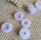 UNIQUELLA Pack of 30 Pcs Heavy Quality Round Furniture Pads Feet Glides Sliders Carpet Saver Floor Protection for Chair Leg Caps Non Slip White Buffer Mounting Screw Included.