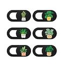 Mizi Webcam Privacy Cover Slide [6 Pack], Cute Camera Blocker Sticker, Protect Your Privacy and Security for Computer, Laptop, Tablets & Phones - Plant