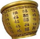 铜器收藏铜摆件 Feng Shui Decoration 福字花纹铜缸 家居装饰创意/150