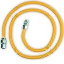 Appliance Pros Flexible Stainless Steel Gas Line for Dryer, Gas Hose Connector Kit, Comes with 1/2" OD 1/2" MIP x 1/2" FIP, Stainless Steel (4 FOOT)