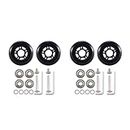 Lrocaoai 75mmX 24mm Luggage Suitcase Replacement Wheels, PU Swivel Caster Wheels Bearings Repair Kits, A Set of 4