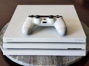 Sony PlayStation 4 PS4 Pro 1TB Video Game Console - Glacier White + Controller