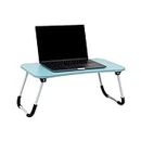 Mind Reader Lap Desk Laptop Stand, Bed Tray, Folding Legs, Couch Table, Portable, MDF, 59.1L x 34.9W x 26.7H cm, Blue