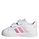 adidas Grand Court Lifestyle Hook and Loop Shoes, Sneaker Unisex - Bambini e ragazzi, Clear Pink Bliss Pink Pink Fusion, 26.5 EU