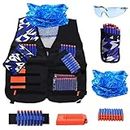 PATPAT® Tactical Vest Kit for Kids, Nerf Gun Gear for Boys Girls, Nerf Guns Toys for 6 Years Boys Birthday Christmas Gifts for Kids -Blue
