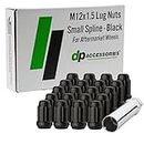DPAccessories D5246P-2308/20 20 Black 12x1.5 Closed End Spline Tuner Lug Nuts for Aftermarket Wheels