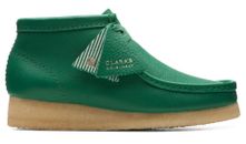 Clarks Wallabee Boot Castus Green Leather (WOMEN'S) - 26173234
