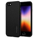 Spigen iPhone SE 2022 Case, Designed for iPhone SE Case 2022, iPhone SE 2020 Case, SE 3, iPhone 8 Case, iPhone 7 Case Liquid Air - Black