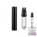 Travel Perfume Refillable Bottle Atomiser - 5ML ANTOKX Perfume Atomiser, Pocket Perfume Dispenser, Scent Pump Case, Leakproof Portable Perfume Sprayer for Women and Men (Black)