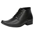 Kraasa Men's Lace-Up Closed-Toe Formals Shoes-Black, UK 8