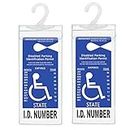 Handicap Parking Placard Holder, Ultra Transparent Disabled Permit Protective Cover with Large Hanger by Tbuymax (Set of 2)