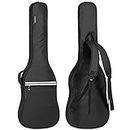 GLOW WINGS Padded Backpack Black Electric Guitar Bag Gig Bag 6mm Padding with Reflective Bands Soft Guitar Case Black Electric Guitar Bag Gig Bag 6mm Padding