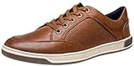 JOUSEN Men's Fashion Sneakers Classic Retro Mens Casual Shoes Stylish Breathable Mens Sneakers (A81Q07CA Brown 10.5)