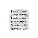 100 Personalized Iron-on Fabric Labels for Kids, Baby & Children's Clothes, School Uniform, Gentle on Skin, Durable, Easy to Apply, Eco-Friendly, Washing Resistant - White, Small, Cotton (100)