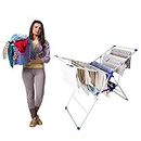 PENG ESSENTIALS Butterfly Shaped Rust Proof Steel Cloth Drying Stand | 2-Tier | 15 kg of Cloth Drying Capacity