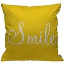 HGOD DESIGNS Cushion Cover Smile Sunshine Yellow Throw Pillow Cover Home Decorative for Men/Women/Boys/Girls living room Bedroom Sofa Chair 18X18 Inch Pillowcase