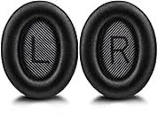 Mizi Professional Ear Pads Cushions Replacement for Bose QuietComfort 45 (QC45) Over-Ear Headphones, Ear Pads with Softer Protein Leather, Noise Isolation Memory Foam - Black