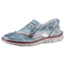 Slipper KRISBUT Gr. 37, blau (jeansfarben used) Damen Schuhe Slip ons Schlupfschuh, Halbschuh mit auswechselbarer Innensohle