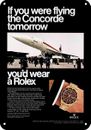 1968 PAN AM CONCORDE Jet & Rolex **** DECORATIVE REPLICA METAL SIGN ****