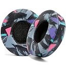 WC Wicked Cushions Premium Extra Thick Ear Cushion Pads for Beats Solo 3 & Solo 2 Wireless - Does Not Fit Beats Studio - 90s Black