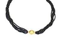 Veera Jewelers Ethnic Traditional Maharashtrian black Beads Tanmaniya Marathi mangalsutra Pendant Necklace with Chain For Women