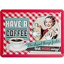 Nostalgic-Art Cartel de Chapa Retro Say it 50's – Have A Coffee – Idea de Regalo para los Fans de la Nostalgia, metálico, Diseño Vintage, 15 x 20 cm