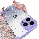 VONZEE® Case Compatible with iPhone 11 Pro Max (6.5 inch), Non Moving Glitter Cover for Girls & Women Soft TPU Shockproof Anti Scratch Drop Protection Cover (Purple)