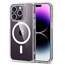 ESR for iPhone 14 Pro Max Case, Magnetic Clear Case Compatible with MagSafe, Shockproof Military-Grade Protection, Classic Hybrid Magnetic Case for iPhone 14 Pro Max 6.7 inch, Clear