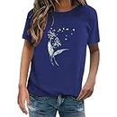 SHOBDW Today'S Deals on Amazon Jersey Mujer Blusa Manga Corta Mujer Flojo Blusas Mujer Elástico Jersey Mujer Talla Grande Camisetas Color Carne Deals of The Day,Azul,S,Cyber Monday Deals 2024 Laptops