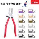 60Pcs DIY Craft Key Fob Keychain Hardware With Pliers Wristlets Tail Clip Gifts