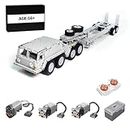 RIDID Truck Trailer Building Kit, Heavy-Duty Carrier Truck Engineering Vehicle Model, Creative MOC Toy for Kids Adults (1450PCS/Dynamic Version)