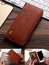 ClickCase™ for iPhone 11 pro Max (6.5") Flipper Series Leather Wallet Flip Case Kick Stand with Magnetic Closure Flip Cover for iPhone 11 pro Max (6.5") (Brown)