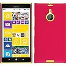 PhoneNatic Case kompatibel mit Nokia Lumia 1520 - Hülle pink gummiert Hard-case + 2 Schutzfolien