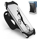 TeamObsidian Premium Bike PHONE HOLDER [SiZE L] Made of Durable Non-Slip Silicone. Bike Phone Mount/Universal Cradle for 99% of Smartphones and All Bicycle Handlebars. Secure and Flexible - Silico'