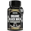KASHA Nutrition Organic Black Maca DHE 3000mg with Bioperine per Capsule - Organic Gelatinized Maca for Men, Women and All Genders | 750 mg 4:1 Extract Maca Root / Maca Powder | Proudly Canadian | 2 Month Supply. Non-GMO, Vegan, Gluten Free, Soy Free, Vegetarian.