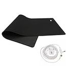 Grounding Mat for Foot Bed Computer 25x65cm Earthing Universal Pad with 4.6m Grounded Cord Therapy Better Sleep, Reduce Stress, Improve Balance, Flexibility, Black, 25x65 cm