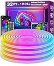 AILBTON 10m Neon Led Strip,Flexible Streifen,Control with App/Remote,Multiple Modes,IP65 Outdoor RGB Lights Waterproof,Music Sync Gaming Led Strip Lights for Bedroom Indoor