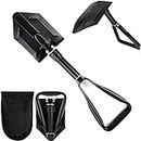 72HRS Carbon Pro Shovel - Versatile, Compact, Folding Survival & Tactical Shovel for Camping, Off-Roading, and Trenching