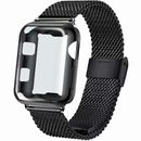 Milanese Loop Strap Magnetic Band with Case Cover For Apple Watch Series 6 5 4 3