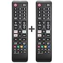 (2 Pack) Universal for Samsung Remote-Control Compatible with Samsung-Smart-TV LCD LED QLED UHD FHD HD TVs, Replacement Remote with Netflix/Prime Video Button
