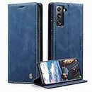 CaseMe Cover per Samsung Galaxy S21 FE 5G Pelle Premium Portafoglio Protezione Wallet Libro Flip Case Magnetica Supporto Custodia per Samsung Galaxy S21 FE 5G - Blu