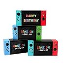 Video Game Party Favor Boxes - 12 PCS Game On Theme Gifts Boxes for Boys Kids Video Game Birthday Party Supplies Goodie Candy Bags Gamer Party Decorations