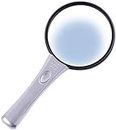 Screen Magnifier 10 and 20 Times The Hand-held Reader Magnifying lamp to Determine high Definition Magnifier with LED Light Double the comfort