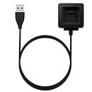 MASKED USB Charging Cable for Fitbit Blaze Smartwatch - Replacement Adapter Charger (Black)