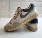 De Colección Nike 2006 Court Force Low Premium Desert Tan Denim Zapatos Talla 9.5 #313561-021